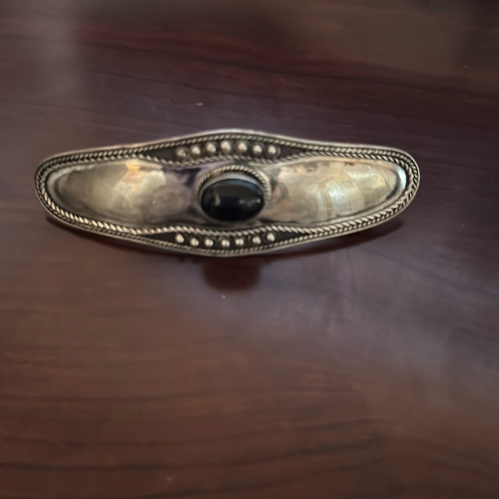 Native American Silver Hair Barrette